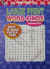 4 New Large Print Word-Finds Puzzle Books Kappa Games Vol #513-516 ~ Search,Hunt