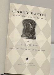 The Order Of The Phoenix TRUE 2003 1st Edition ERROR 683-684 HC/DJ -Harry Potter