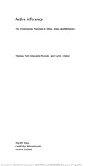 „Active Inference“ by Thomas Parr Giovanni Pezzulo – New! – As Is!