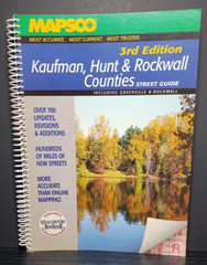 MAPSCO Kaufman Hunt Rockwall Counties 3rd Ed Street Guide Texas 50 Cities Maps