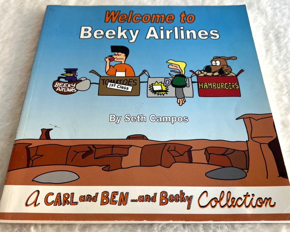 Welcome to Beeky Airlines SIGNED INSCRIBED 1st Edition Softcover Seth Campos