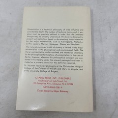 New Dictionary of Existentialism St. Elmo Nauman Jr. 1972 Philosophy Citadel