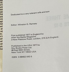 AFTER THE BATTLE Winston G. Ramsey Hardcover 1977 Books United Kingdom Beige