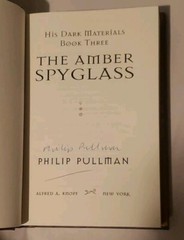 „The Amber Spyglass“ 1st First Edition Signed Philip Pullman HC Book 3