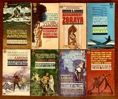Edward S. Aarons lot of 8 vintage VG- to VG+ PBs, Sam Durell Assignment Series