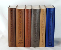 COMMON SENSE, FEDERALIST PAPERS, CONSTITUTION +3 *Set of 6 Leather Book Set NEW*