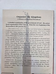 Organize My Kingdom A History of Restored Priesthood by John A Tvedtnes 2000 PB