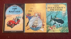 LOT OF 3 THE ADVENTURES OF TINTIN BOOKS BY HERGE