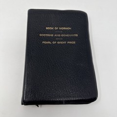 BOOK OF MORMON, DOCTRINE AND COVENANTS, PEARL OF GREAT PRICE LEATHER 1975