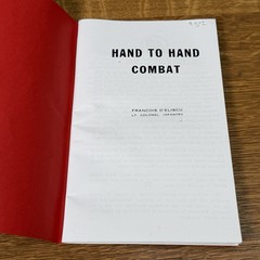 Original Hand to Hand Combat by Francois D’Eliscu Last Word Press Pamphlet Book