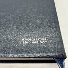 Amplified Bible Zondervan 1987 Bonded Leather Navy Blue Excellent