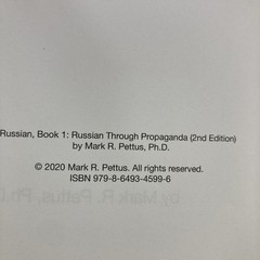 Russian Through Propaganda Book 1 2nd Ed SC Mark R Pettus 2020 Self Published