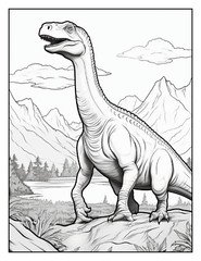 „Cute Dinosaur Coloring Book – Perfect Gift for Kids Who Love Dinosaurs“