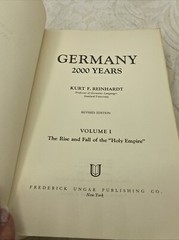 Germany: 2000 Years, Volumes I and II Set, Reinhardt 1961