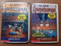 2 Goosebumps Hardcover Hardback 1st Edition Vampire Breath, How I Learned To Fly