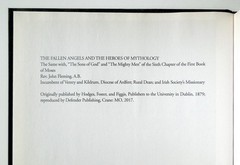The Fallen Angels and the Heroes of Mythology – John Fleming, hc, Defender Pub.