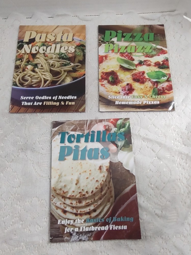 Set Of 3 Contemporary Cook Booklets Pasta, Tortillas,Etc. App. 47 Pages Ea