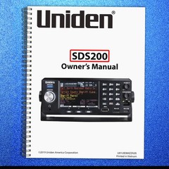 UNIDEN SDS200 Instructions Operating User Manual Guide – TOUGH SPIRAL BINDING