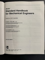 MARKS‘ STANDARD HANDBOOK FOR MECHANICAL ENGINEERS 11th/Anniv Ed (2007, HC) VG