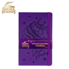 Unicorn Academy 80-Page Vegan Leather Notebook | 5 x 8 Inches