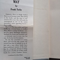 Griffins Way Frank Yerby HC DJ The Dial Press 220 Pages