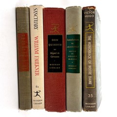 Five Vintage Modern Library Books, Published 1940s-50s