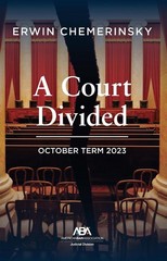 A Court Divided: October Term 2023 by Erwin Chemerinsky Paperback Book