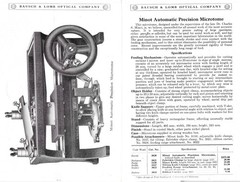 „MICROSCOPES, MICROTOMES and ACCESSORIES“ CATALOG – 1922