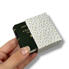 A Christmas Carol Charles Dickens tiny book leather hardcover w/slipcase 508pgs