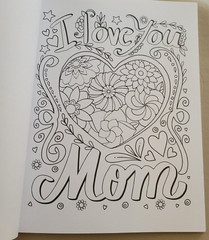 LOVE YOU MOM ADULT COLORING BOOK – 2022 TOPIX MEDIA – 47 FESTIVE COLORING PAGES