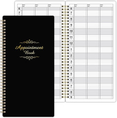 Salon Appointment Book – 15 Min Increments, 3 Cols, 200 Pages, 6.1“ X 11.54“,