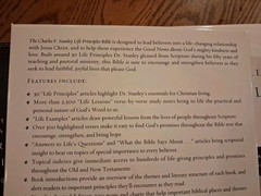 NASB Charles Stanley Life Principles Bible ~Retail $80 BLACK LEATHER SOFT 2nd Ed
