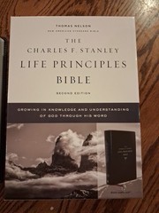 NASB Charles Stanley Life Principles Bible ~Retail $80 BLACK LEATHER SOFT 2nd Ed