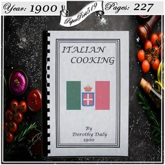 1900 Italian Cooking Vintage Cook Book 227 Pages