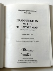 FRANKENSTEIN meets THE WOLFMAN: Universal Filmscript :First Ed Softbound 1990 #5