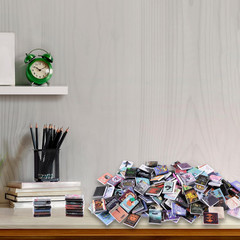 300 Pcs Mini Books Sets, Miniature Book Model for Anxiety Bookshelf, 1:12 Mini D