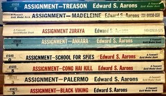 Edward S. Aarons lot of 8 vintage VG- to VG+ PBs, Sam Durell Assignment Series