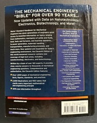 MARKS‘ STANDARD HANDBOOK FOR MECHANICAL ENGINEERS 11th/Anniv Ed (2007, HC) VG