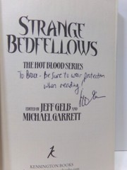 Strange Bedfellows Tales Erotic Horror SIGNED Editor Jeff Gelb w/ COA 080122WNON