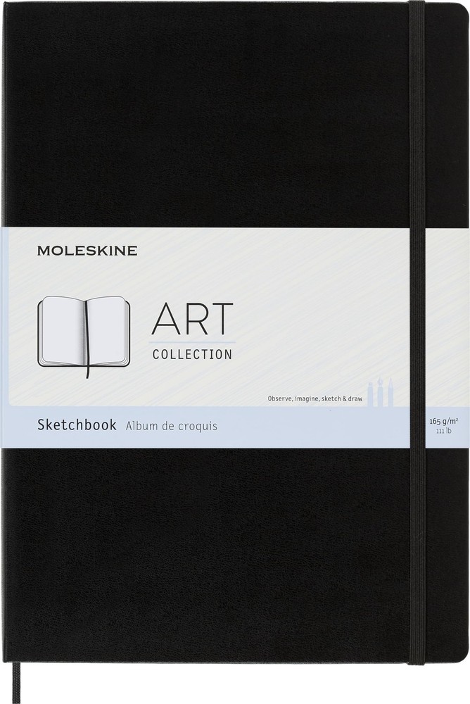 Moleskine Art Sketchbook, Hard Cover, A4 (8.25″ 21.59 x 2.1 x 29.85 cm, Zwart