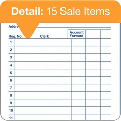 Elegant Carbonless Sales Order Book – 2-Part, 50 Sets, 3-11/32 x 5-5/8 Inches