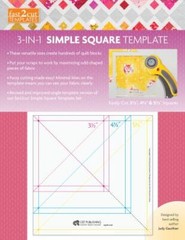 Fast2cut 3-in-1 Simple Square Template: Easily Cut 3 1/2 , 4 1/2 & 5 1/2 Square