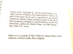 RARE! Bloody Mary by Carolly Erickson (1978) FINE HC DJ BCE (St. Martin’s Press)