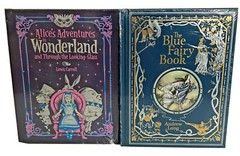 ❤️SET of 2 ALICE’S ADVENTURES in WONDERLAND and THE BLUE FAIRY Leather Bound NEW