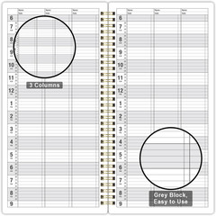 Salon Appointment Book – 15 Min Increments, 3 Cols, 200 Pages, 6.1“ X 11.54“,