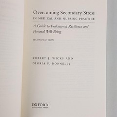 Overcoming Secondary Stress Medical Nursing Practice 2nd Edition Wicks Donnelly
