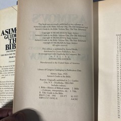 Asimov’s Guide to the Bible Two Volumes in One Old & New Testaments HCDJ 1981