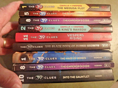 4K – 9 volumes of “ THE 39 CLUES“ books- soft & hardcover 2010’s