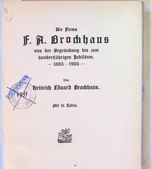 Die Firma F. A. Brockhaus von der Begründung bis zum hunterjährigen Jubi 2233169
