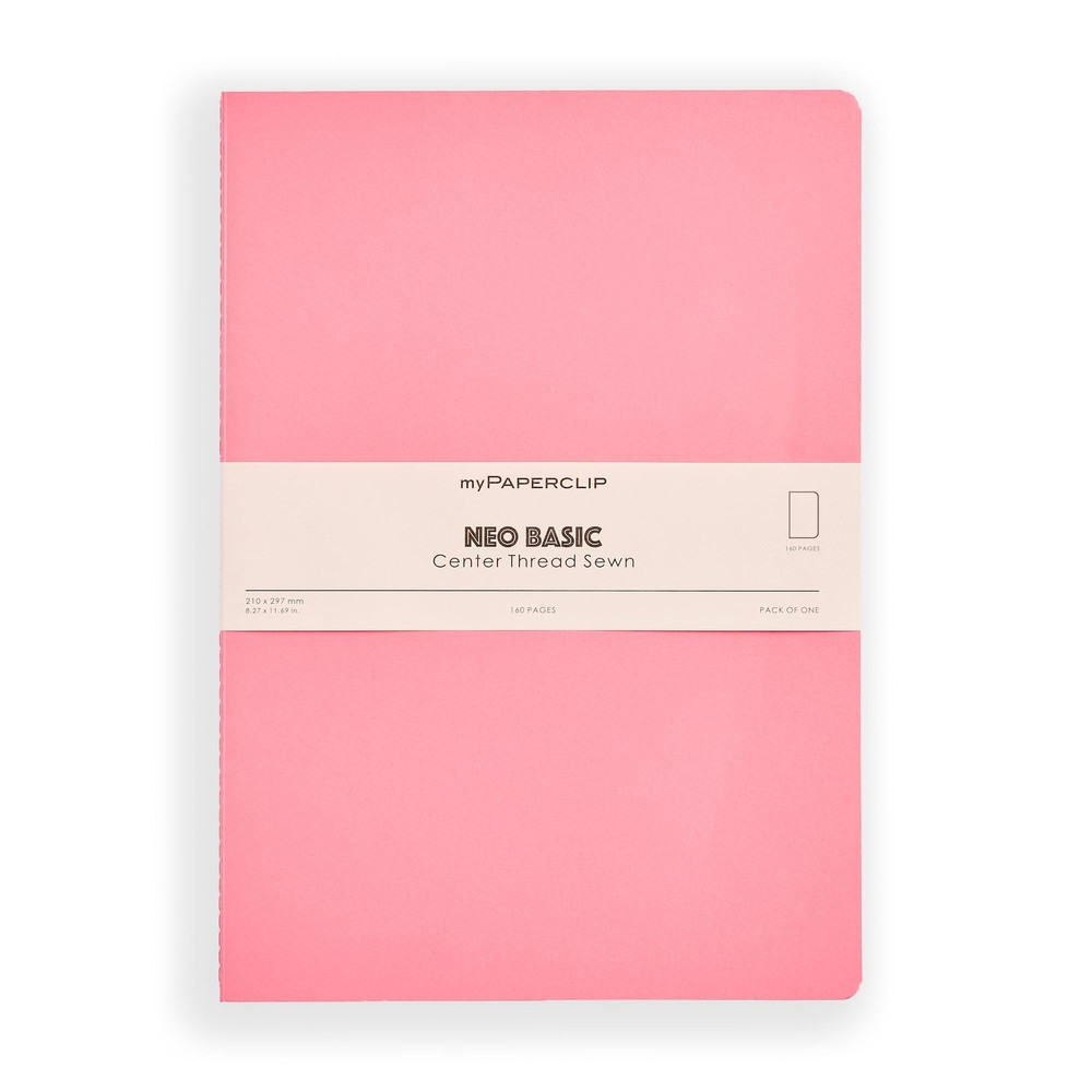 NeoBasic A4 Plain Notebook | 160 Pages, 80 GSM, 250 GSM Soft Cover, A4 (8.27 …